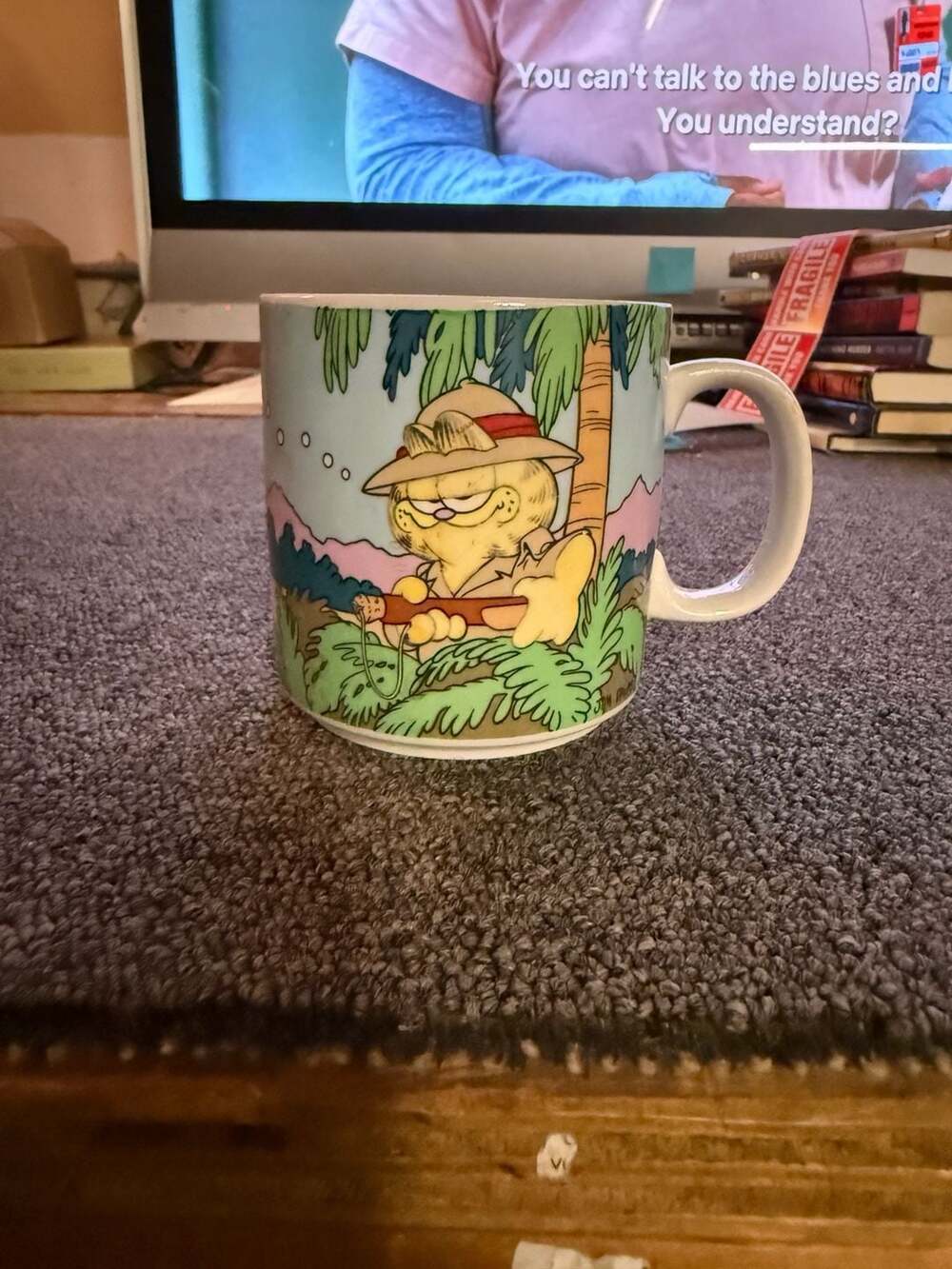 Enesco Garfield & Odie Safari Coffee Mug 1986 Vintage